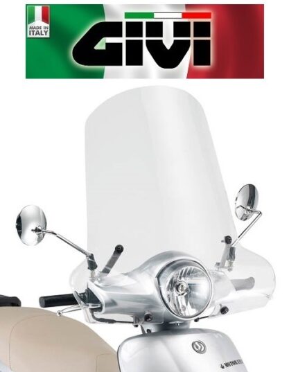 Pare-brise transparent Givi 293A pour SYM Fiddle II 50/125, Sym II 50/125